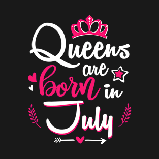 Women Queens Are Born In July T-Shirt