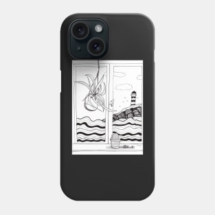 Ocean View Line Drawing Phone Case