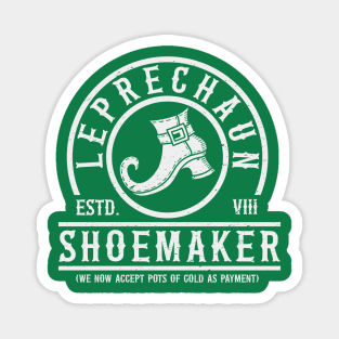 Leprechaun Shoemaker (White) Magnet