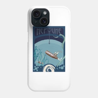 Neptune - Art Nouveau Space Travel Poster Phone Case