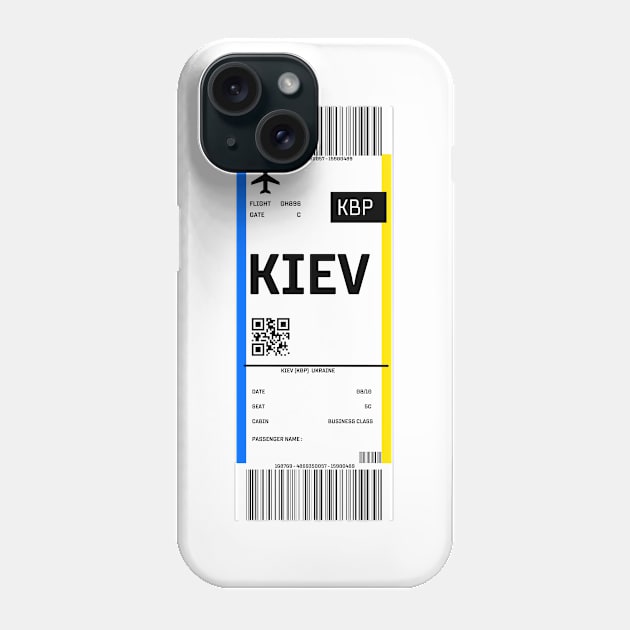 Boarding pass for Kyiv Phone Case by ghjura