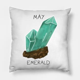 Emerald Crystal May Birthstone Pillow