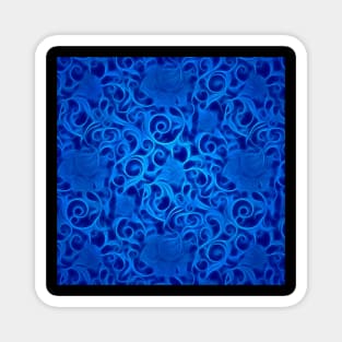 Ethereal Blue Floral Magnet