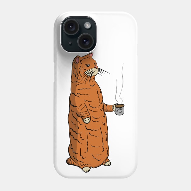 Morning cat Phone Case by POPITONTHEWALL