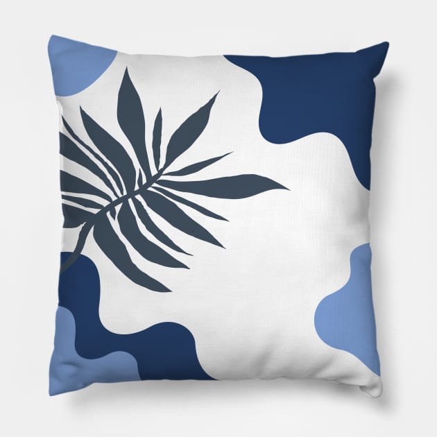 Diseño Abstracto en Azul Pillow by FunPrintCraftTienda