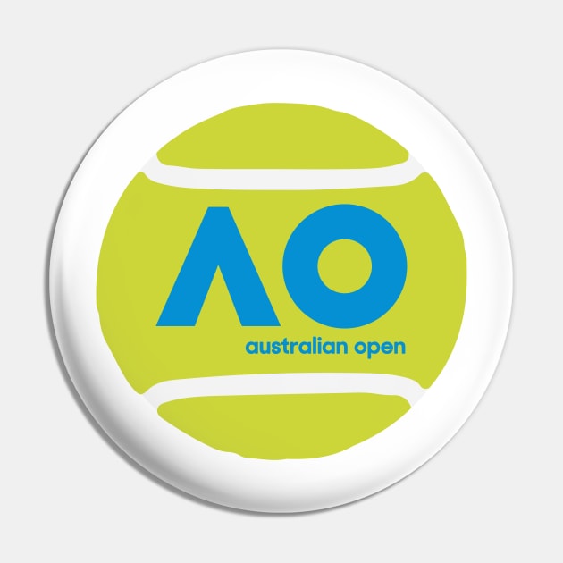 Australian Open Tennis Ball II Pin by inkstyl