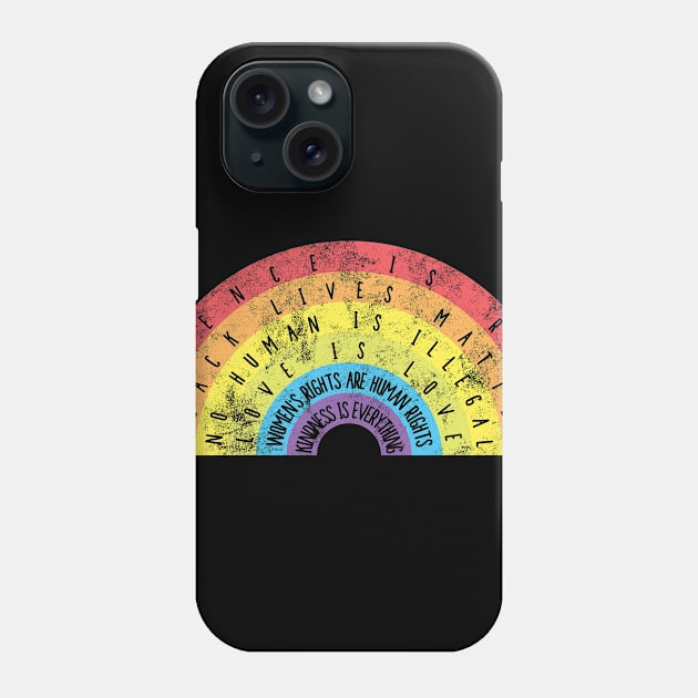Science is Real Black Lives Matter Rainbow Vintage Phone Case by Bobtees