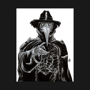 Black and White Plague Doctor T-Shirt