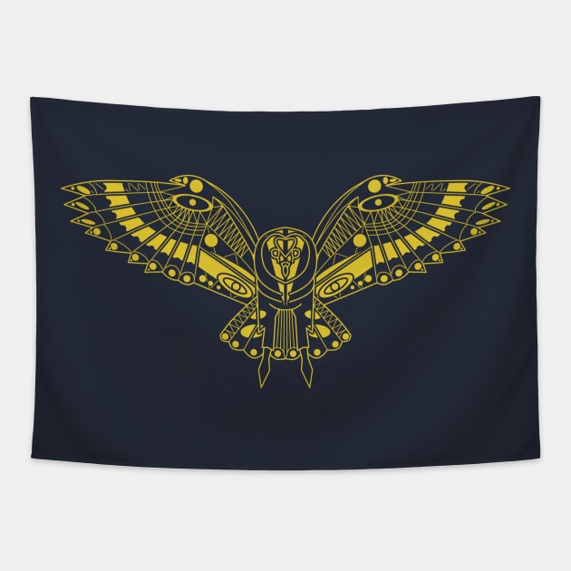 Detailed Golden Owl Tapestry by AwePup