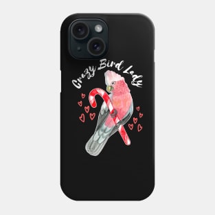 Crazy Bird Lady - Galah Cockatoo Parrot Watercolor Phone Case