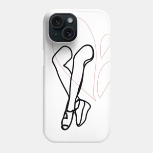 Minimal Line Drawing Female Legs Phone Case