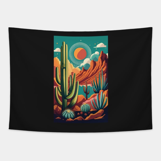 Cactus art Tapestry by IOANNISSKEVAS