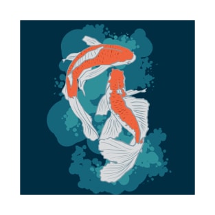 Orange and White Koi T-Shirt