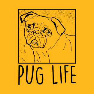 Puggy Life (white & color tee) T-Shirt