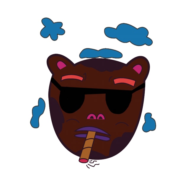 Chocolate Bear Smoking by BBOONIE