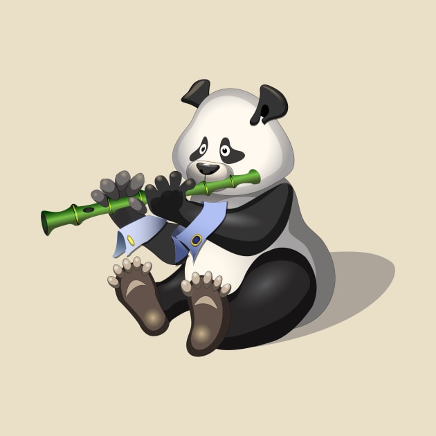 Panda musician by Gerchek