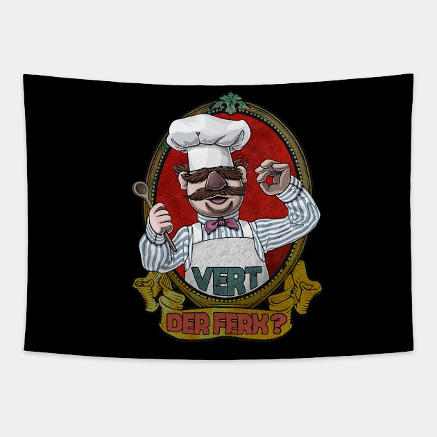 the swedish chef - vert der ferk Tapestry by Junnas Tampolly