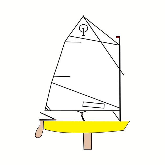 Optimist Sailing Dingy - Yellow by CHBB