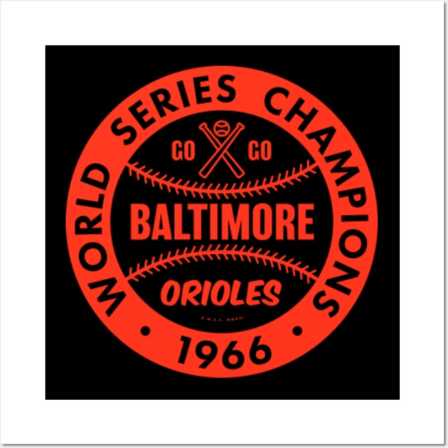 deadmansupplyco Baltimore Orioles - 1966 World Series Champions (White) Long Sleeve T-Shirt