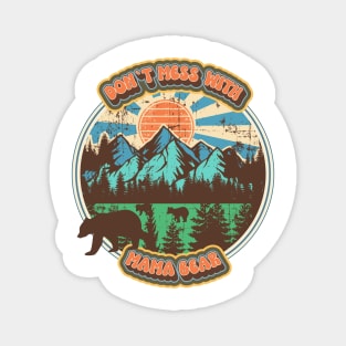 Don't mess with mama bear Wilderness nature life vintage style Magnet