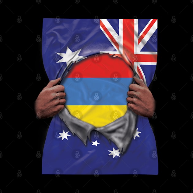 Armenia Flag Australian Flag Ripped - Gift for Armenian From Armenia by Country Flags