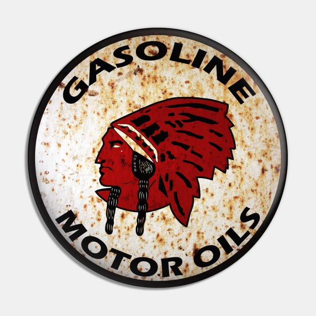 Red Indian Gasoline vintage sign rusted version Pin by Hit the Road Designs