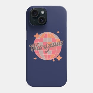 Warszawa Warsaw Poland colorful Retro Vintage party design Phone Case