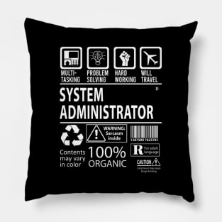 System Administrator - Multitasking Certified Job Item Pillow