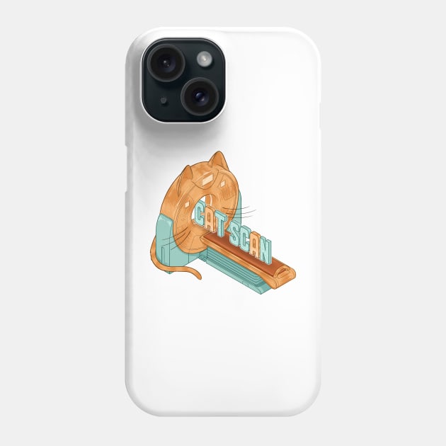 CAT - scanner isometric illustration Phone Case by daddymactinus