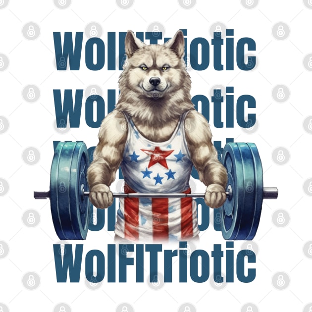 WolFITriotic - Wolf and Gym-Inspired T-Shirt by Mister Graffiti