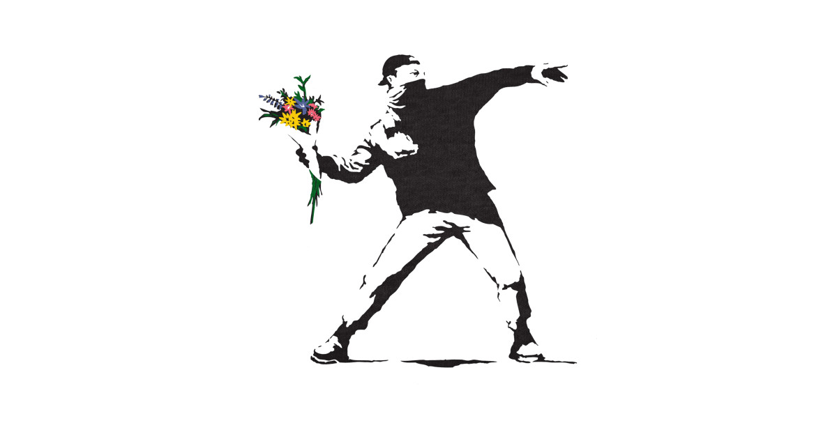 Image result for banksy flower thrower