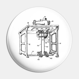 Driving Arrangements for Sewing Machine Vintage Patent Hand Drawing Pin