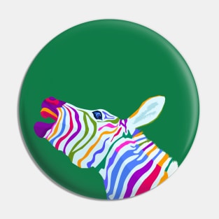 Zebra Head Pop Art Pin