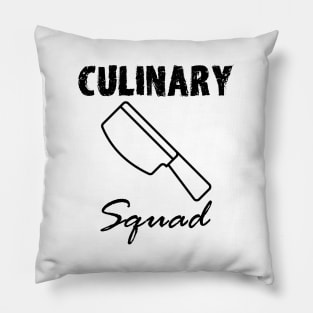 Culinary Squad #2 (Black Font) Pillow