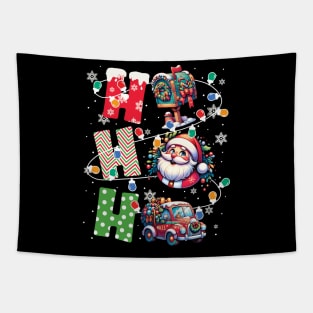 Santa Claus Ho Ho Ho Postal Worker Mail Delivery Christmas Tapestry