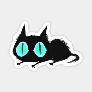 black scruffy cat (option 2) Magnet