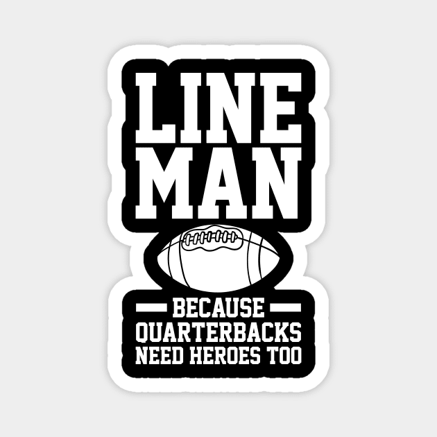 Football Lineman Magnet by KAWAIITEE