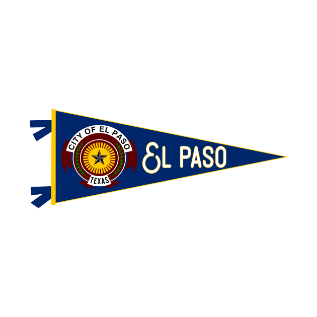 El Paso Flag Pennant by zsonn