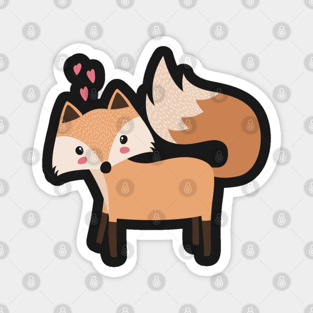 Love from Little Fox Magnet by NattyDesigns