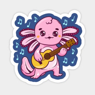 Axolotl Guitar Player Musician Guitarist Magnet