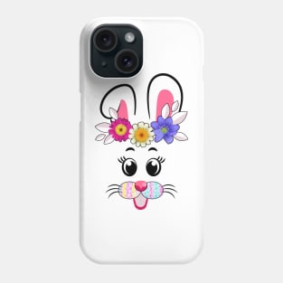 Funny Easter Bunny Rabbit Face Easter Day Women Girls Phone Case