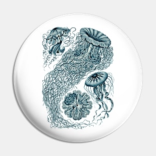 Ernst Haeckel  Jellyfish Cerulean Pin