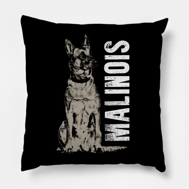 Malinois  - Belgian shepherd - Mechelaar Pillow by Nartissima