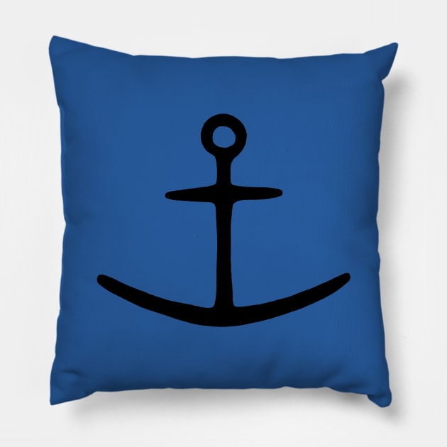 My Captain's Jersey Anchor Drawing Pillow by jaagdesign