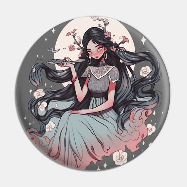 Asian Goddess Pin by DarkSideRunners