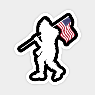 Bigfoot American Flag Magnet