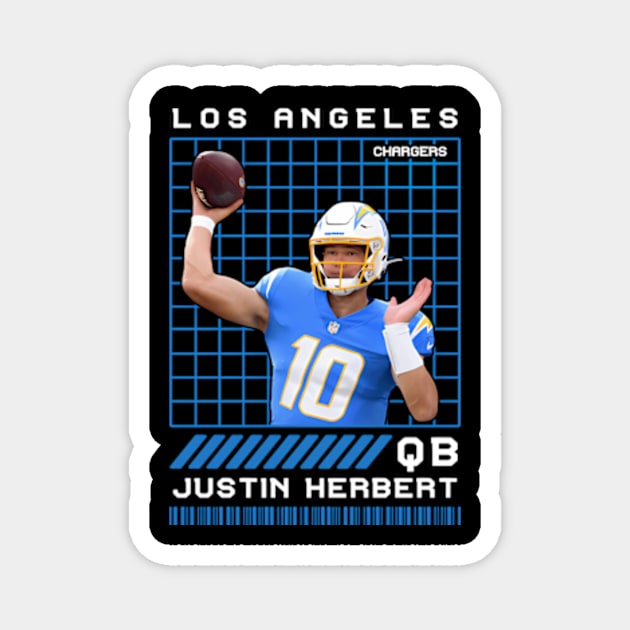 Justin Herbert - Qb - Los Angeles Chargers Magnet by caravalo