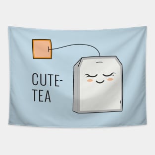 Funny Kawaii Tea Pun Tapestry