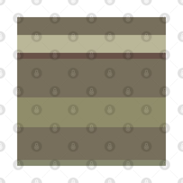 A pretty palette of Purplish Brown, Grey Brown, Camouflage Green, Sage and Artichoke stripes. by Sociable Stripes