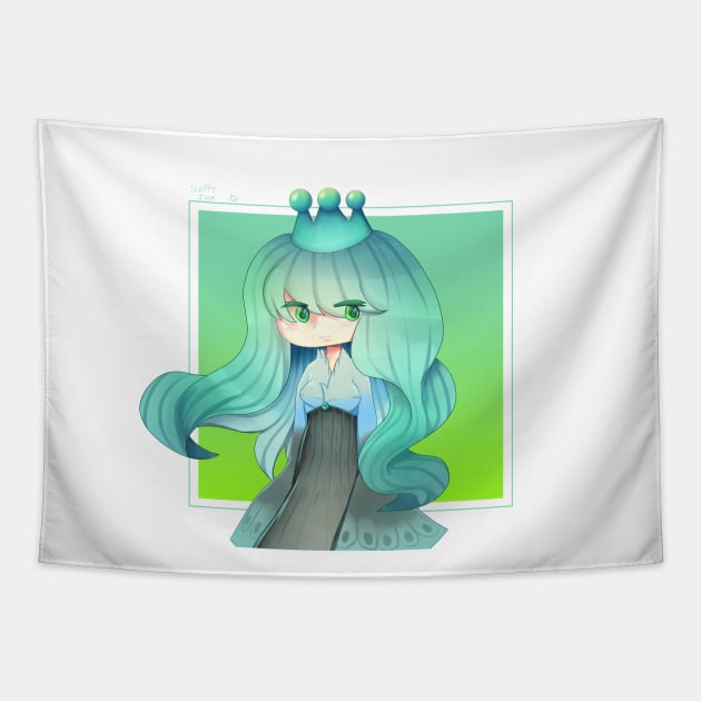 Green Princess Tapestry by sloppyink